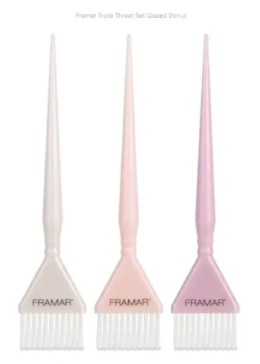 [HB-TTS-GDO] Framar Triple Threat Brush Set - Glazed Donut