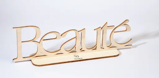 [KD24024FR] Kydra Le Salon Deco Wood Words ''PURE'' & ''BEAUTE''