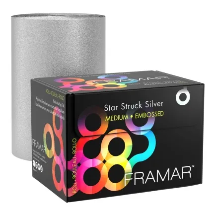 [R-EMB-MSIL] Framar Embossed Roll Medium Star Struck Silver 320 ft (97.5m)
