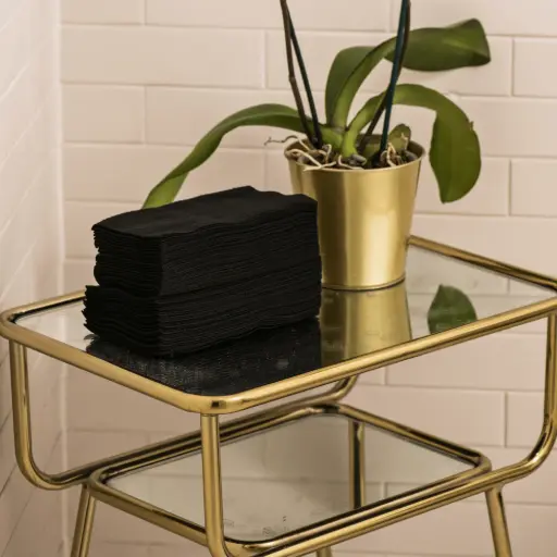 [SCR.PT.600B] Scrummi Luxury Hand Towels / Black / 12x50 / 40x20cm